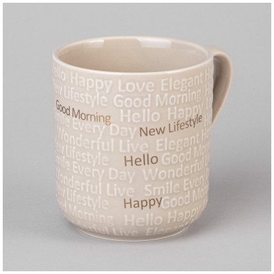 Набор кружек "GOOD MORNING" на металл. подставке 4 шт. 330 мл микс цветов (кор=4наб.) LEFARD 42-533-3