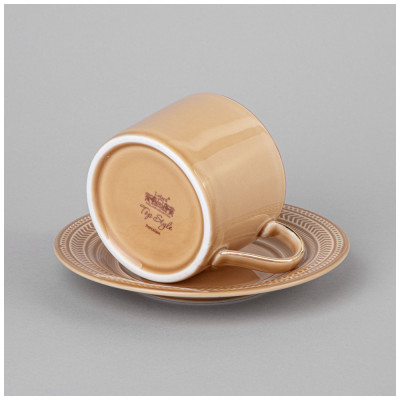Чайная пара "TOP STYLE" 250 мл бежевая (кор=36наб.) LEFARD 42-541-4