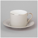 Чайная пара "TOP STYLE" 250 мл светло-серая (кор=36наб.) LEFARD 42-543