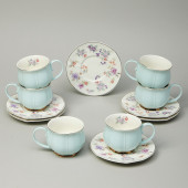 Чайный набор "ВРЕМЕНА ГОДА" на 6 пер. 12 пр. 250 мл голубой LEFARD 42-565