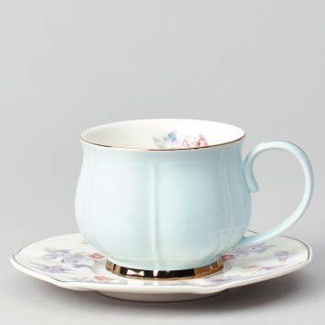 Чайный набор "ВРЕМЕНА ГОДА" на 6 пер. 12 пр. 250 мл голубой LEFARD 42-565-1