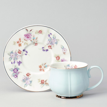 Чайный набор "ВРЕМЕНА ГОДА" на 6 пер. 12 пр. 250 мл голубой LEFARD 42-565-3