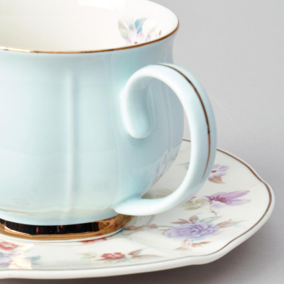 Чайный набор "ВРЕМЕНА ГОДА" на 6 пер. 12 пр. 250 мл голубой LEFARD 42-565-4