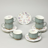 Чайный набор "ВРЕМЕНА ГОДА" на 6 пер. 12 пр. 250 мл серый LEFARD 42-567