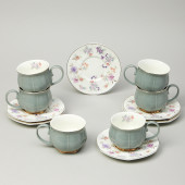 Чайный набор "ВРЕМЕНА ГОДА" на 6 пер. 12 пр. 250 мл серый LEFARD 42-567