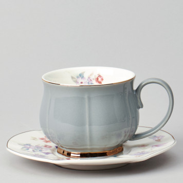 Чайный набор "ВРЕМЕНА ГОДА" на 6 пер. 12 пр. 250 мл серый LEFARD 42-567-1