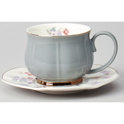 Чайный набор "ВРЕМЕНА ГОДА" на 6 пер. 12 пр. 250 мл серый LEFARD 42-567-1