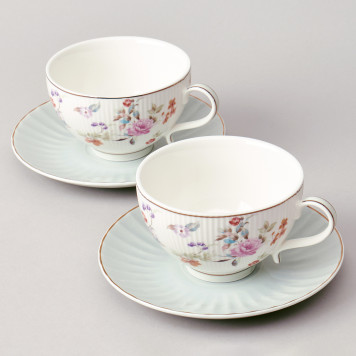 Чайный набор "ВРЕМЕНА ГОДА" на 2 пер. 4 пр. 250 мл голубой LEFARD 42-570