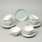 Чайный набор "ВРЕМЕНА ГОДА" на 6 пер. 12 пр. 250 мл голубой LEFARD 42-571