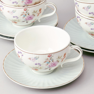 Чайный набор "ВРЕМЕНА ГОДА" на 6 пер. 12 пр. 250 мл голубой LEFARD 42-571-5