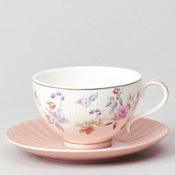 Чайный набор "ВРЕМЕНА ГОДА" на 2 пер. 4 пр. 250 мл розовый LEFARD 42-572-3