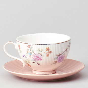 Чайный набор "ВРЕМЕНА ГОДА" на 2 пер. 4 пр. 250 мл розовый LEFARD 42-572-4