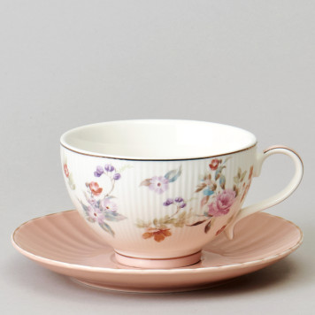 Чайный набор "ВРЕМЕНА ГОДА" на 6 пер. 12 пр. 250 мл розовый LEFARD 42-573-1