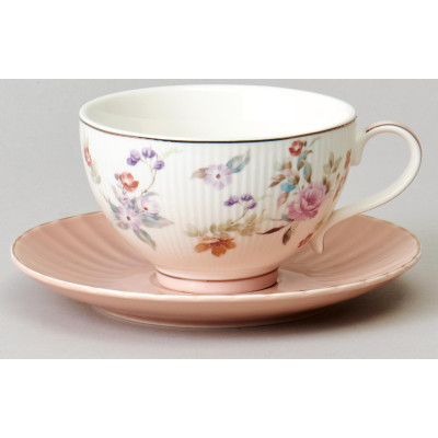 Чайный набор "ВРЕМЕНА ГОДА" на 6 пер. 12 пр. 250 мл розовый LEFARD 42-573-1