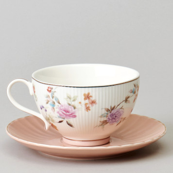 Чайный набор "ВРЕМЕНА ГОДА" на 6 пер. 12 пр. 250 мл розовый LEFARD 42-573-3