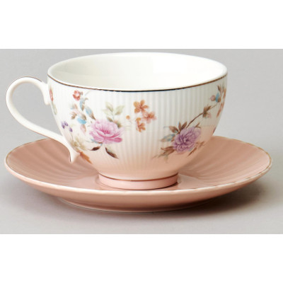 Чайный набор "ВРЕМЕНА ГОДА" на 6 пер. 12 пр. 250 мл розовый LEFARD 42-573-3