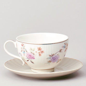 Чайный набор "ВРЕМЕНА ГОДА" на 2 пер. 4 пр. 250 мл серый LEFARD 42-574-4