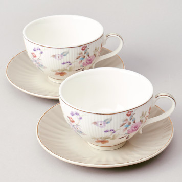 Чайный набор "ВРЕМЕНА ГОДА" на 2 пер. 4 пр. 250 мл серый LEFARD 42-574-6