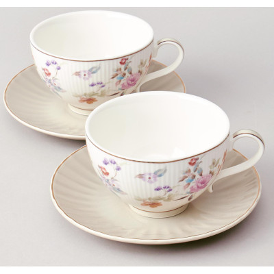 Чайный набор "ВРЕМЕНА ГОДА" на 2 пер. 4 пр. 250 мл серый LEFARD 42-574-6