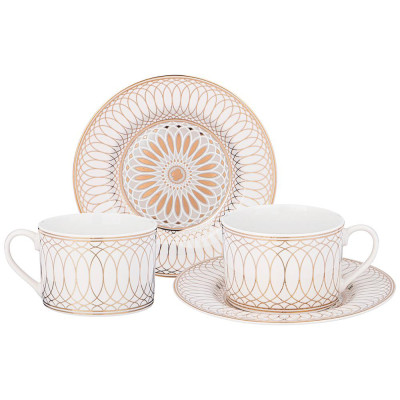 Чайный набор "TRIUMPH" на 2 пер. 4 пр. 220 мл (кор=12наб.) LEFARD 435-028