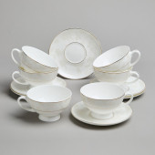 Чайный набор "СНЕЖНАЯ КОРОЛЕВА" на 6 пер. 12 пр. 250 мл (кор=4наб.) LEFARD 440-071