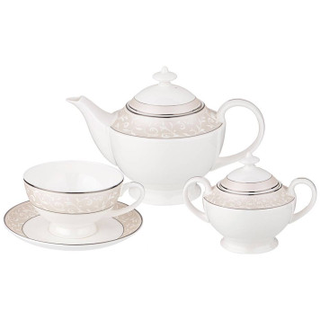 Чайный сервиз "5 O'CLOCK" на 6 пер. 14 пр. 1200/300/250 мл (кор=2наб.) LEFARD 440-247