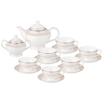 Чайный сервиз "5 O'CLOCK" на 6 пер. 14 пр. 1200/300/250 мл (кор=2наб.) LEFARD 440-247-4