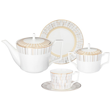 Чайный сервиз "AURORA" на 6 пер. 20 пр. 1000/300/250 мл (кор=2наб.) LEFARD 440-262