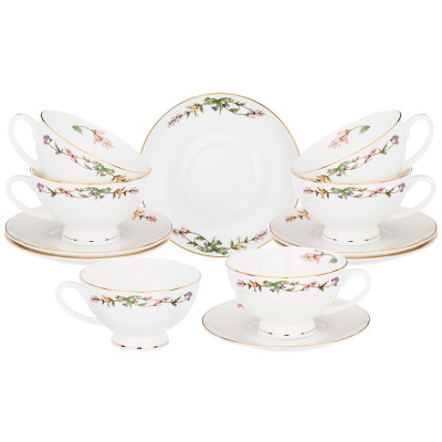 Чайный набор "АНГЛИЙСКИЙ САД" на 6 пер. 12 пр. 250 мл (кор=4наб.) LEFARD 440-264