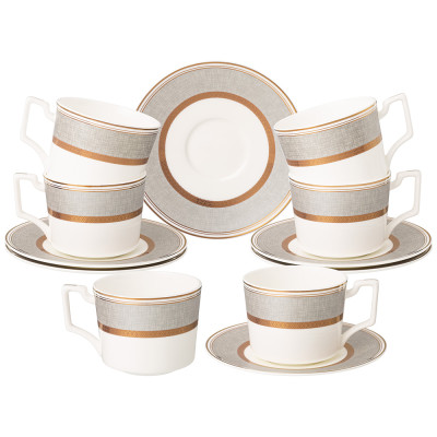 Чайный набор "EMERALD" на 6 пер. 12 пр. 250 мл (кор=4наб.) LEFARD 440-288