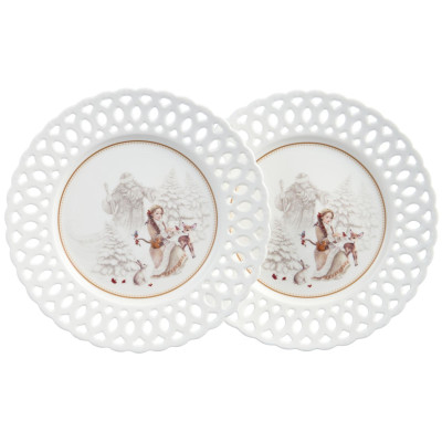 Набор тарелок закусочных "МОРОЗКО" 20,5 см (кор=18наб.) LEFARD 441-048