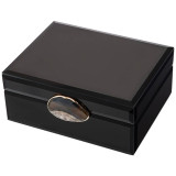 Шкатулка коллекция "GRANITE" цвет:чёрный 19*16*8 см LEFARD 453-165