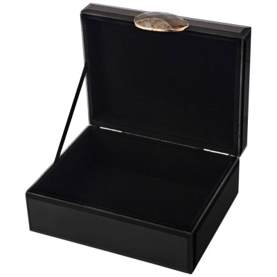 Шкатулка коллекция "GRANITE" цвет:чёрный 19*16*8 см LEFARD 453-165-1