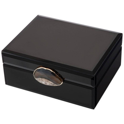 Шкатулка коллекция "GRANITE" цвет:чёрный 19*16*8 см LEFARD 453-165