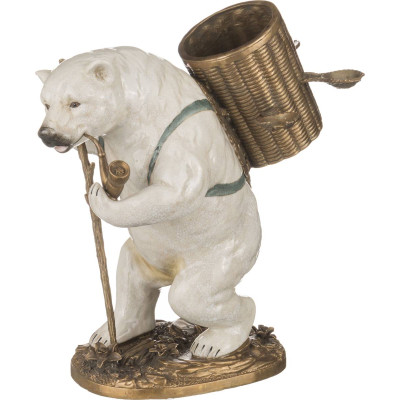 Изделие декоративное "МЕДВЕДЬ С ТРУБКОЙ" 49*18 см высота=25 см (кор=2шт.) LEFARD 469-265-1