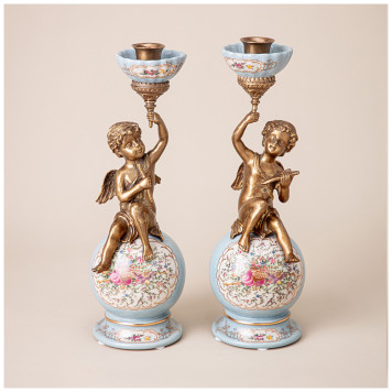 Набор подсвечников из 2-х шт. диаметр=10,5 см высота=32 см LEFARD 469-365