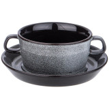 Бульонница с блюдцем "GRAPHITE" 15*10*6 см (кор=36наб.) LEFARD 474-237
