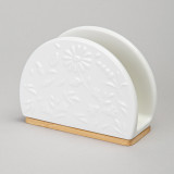 Салфетница "FLOWERS STORY" на дерев. подставке 12*4,5*9 см LEFARD 474-260