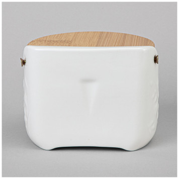 Банка "FLOWERS STORY" с дерев. крышкой 11,5*10,5*9 см 450 мл LEFARD 474-264-2