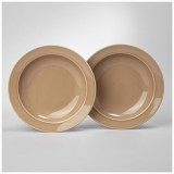 Набор тарелок суповых TINT 22,5 см (мокко) 2 шт. LEFARD 48-839-1