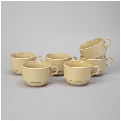 Набор чашек чайных TINT 250мл (желтый) 6 шт. LEFARD 48-965-1