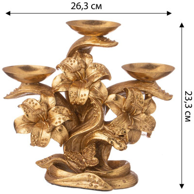Подсвечник коллекция "РОКОКО", 26,3*12*23,3cm LEFARD 504-377-1