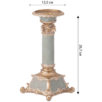 Подсвечник коллекция "РОКОКО", 12,5*12,5*26,7cm LEFARD 504-386-1