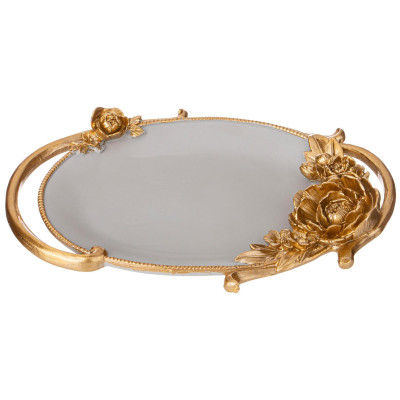 Поднос декоративный коллекция "РОКОКО", 23,9*17,2*3,7cm LEFARD 504-402-1