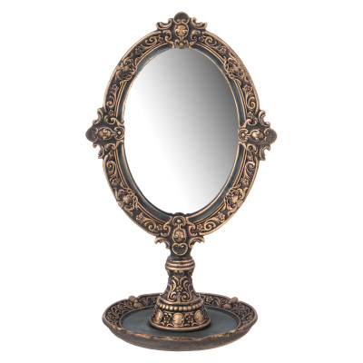 Зеркало настольное коллекция "РОКОКО", 15,5*12,7*17cm LEFARD 504-419