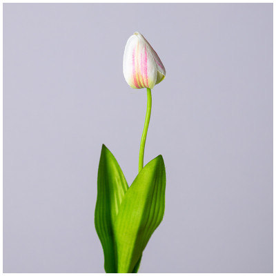 Цветок искусственный тюльпан длина=48см , цвет кремово-розовый мал.уп.=60шт LEFARD 535-343