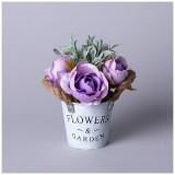 Цветочная композиция в ведерке 19см LEFARD 535-360