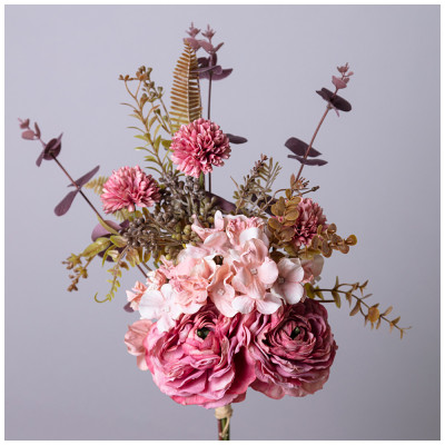 Цветочная композиция длина=38см , цвет бургунди мал.уп.=24шт LEFARD 535-395