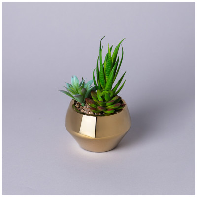 Суккулент искусственный в горшке 11*15см мал.уп.=12шт LEFARD 535-439