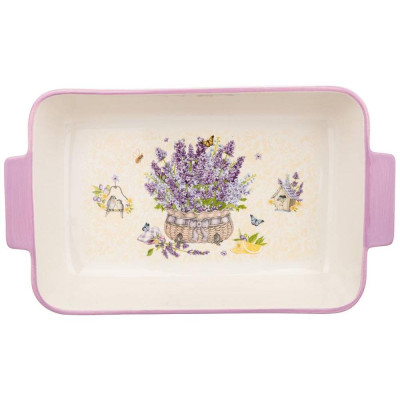 Блюдо для запекания "ЛАВАНДА" прямоуг3,6 л 39*22,5*7,5 см LEFARD 536-247-1